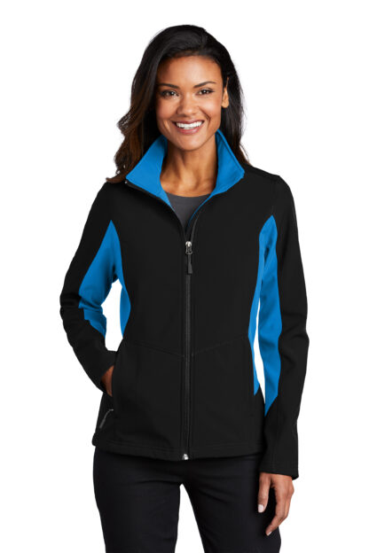 Ladies Colorblock Soft Shell Jacket - Image 2