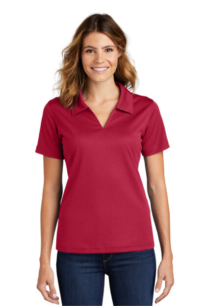 Sport-Tek ® Ladies Dri-Mesh ® V-Neck Polo