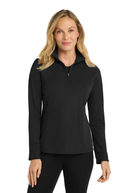 Port Authority® Ladies Pinpoint Mesh 1/2-Zip - Image 2