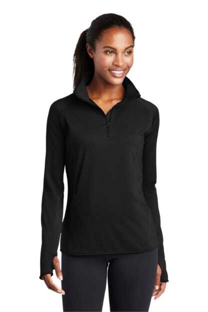 Sport-Tek® Ladies Sport-Wick® Stretch 1/4-Zip Pullover - Image 2