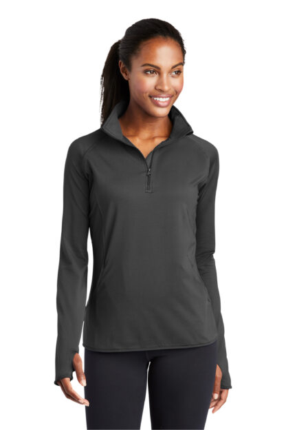 Sport-Tek® Ladies Sport-Wick® Stretch 1/4-Zip Pullover - Image 3