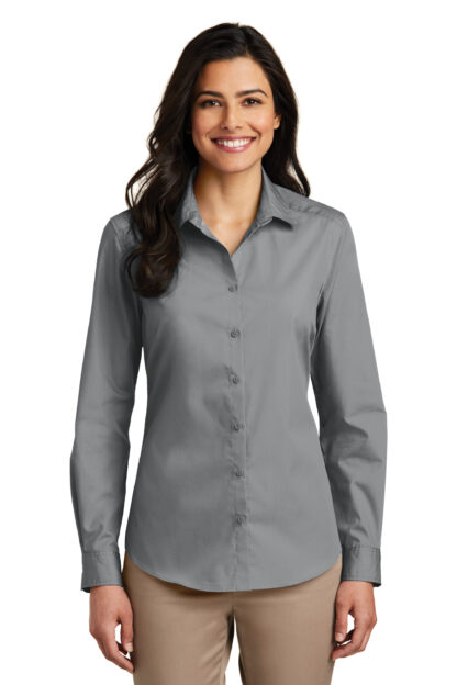 Port Authority® Ladies Long Sleeve Carefree Poplin Shirt