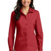 Port Authority® Ladies Long Sleeve Carefree Poplin Shirt - Image 3