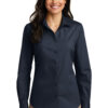 Port Authority® Ladies Long Sleeve Carefree Poplin Shirt - Image 5